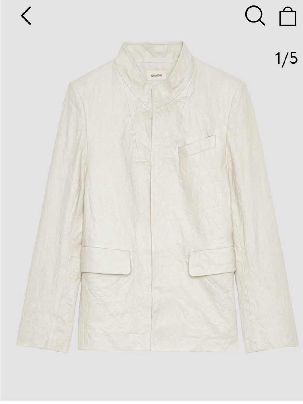 ZADIG & VOLATIRE VERYN CRINKLED LEATHER JACKET. NWT. 🤍